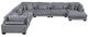 Homelegance® Traverse 6-Piece Gray U-Shape Modular Sectional with Reversible Chaise-2