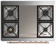 Ilve® Majestic III 36" Blue Gray Pro Style Dual Fuel Liquid Propane Range with Solid Door and Copper Trim-3