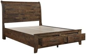 Mazin Furniture Jerrick Burnished Brown Queen Bed-3