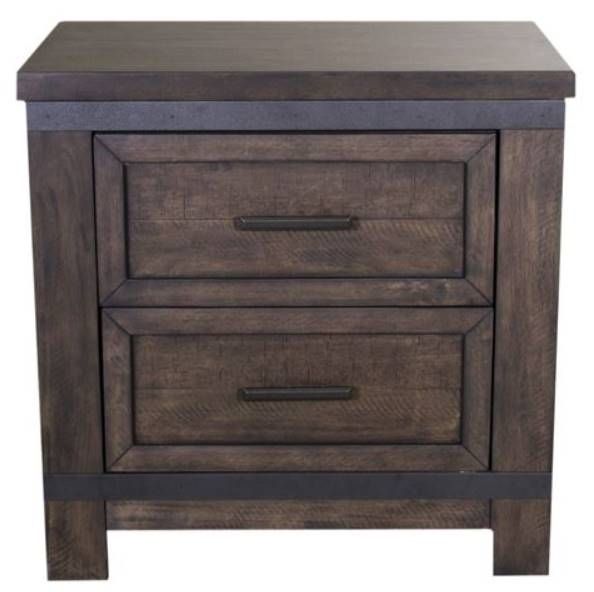 Liberty Furniture Thornwood Hills Rock Beaten Brown Nightstand-2