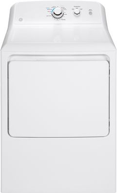 GE® 6.2 Cu. Ft. White Front Load Gas Dryer