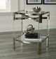 Signature Design by Ashley® Chaseton Clear Glass Accent Table with Silver Base-3