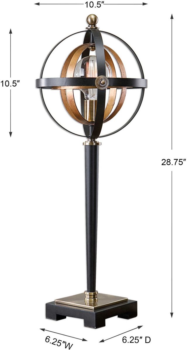 Uttermost by Carolyn Kinder Rondure Black Accent Lamp-1