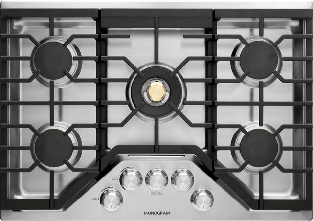 Monogram® 30" Stainless Steel Deep-Recessed Natural Gas Cooktop