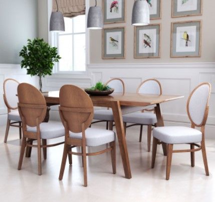 Zuo® Modern Regents Walnut/Gray Dining Chair-2