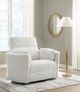 Signature Design by Ashley® Moonrae Silver Power Swivel Glider Recliner-1