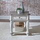 Liberty Furniture Magnolia Weathered Bark End Table with Antique White Base-1