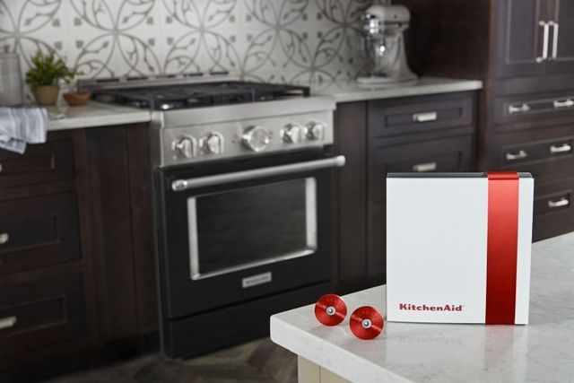 KitchenAid® Red Commercial-Style Range Handle Medallion Kit-2