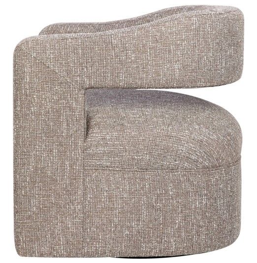 Jofran Inc. Lexy Choco Swivel Accent Chair-3