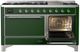 Ilve® Majestic III 60" Emerald Green Pro Style Dual Fuel Natural Gas Range with Solid Door and Chrome Trim-3