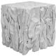 Uttermost® Teak Root White Bunching Cube Ottoman-0