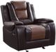 Mazin Furniture Briscoe 2-Tone Brown Glider Reclining Chair-0