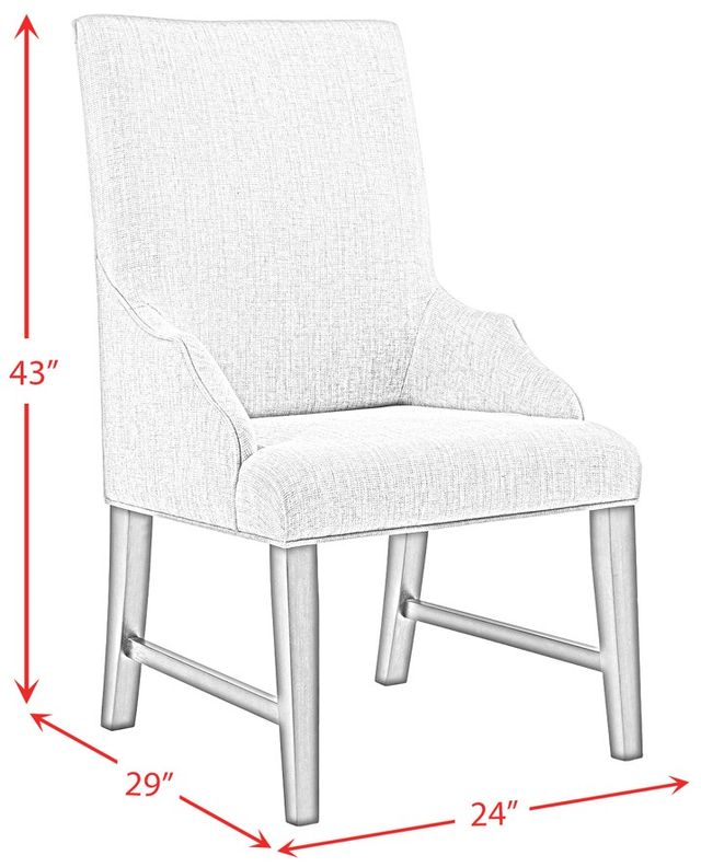 Elements International Montrose Espresso/Light Gray Upholstered Dining Host Chair-2