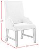 Elements International Montrose Espresso/Light Gray Upholstered Dining Host Chair-2
