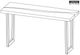 International Furniture Direct Raramuri Stained Dark Sofa Table with Black Base-2