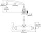 Elkay Chrome Foodservice 3-8" Adjustable Centers Wall Mount Faucet with 12" Arc Tube Spout-1