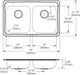 Elkay Celebrity® Brushed Satin 33" x 21-1/4" x 5-3/8" 1-Hole Equal Double Bowl Drop-In Sink-1