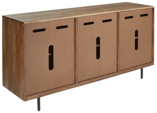 Signature Design by Ashley® Kerrings Black/Brown/White Accent Cabinet-3