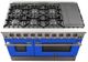 FORNO® Galiano 48" Stainless Steel Pro Style Gas Range with Blue Door-4