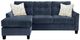 Benchcraft® Amity Bay Ink Queen Sofa Chaise Sleeper-1