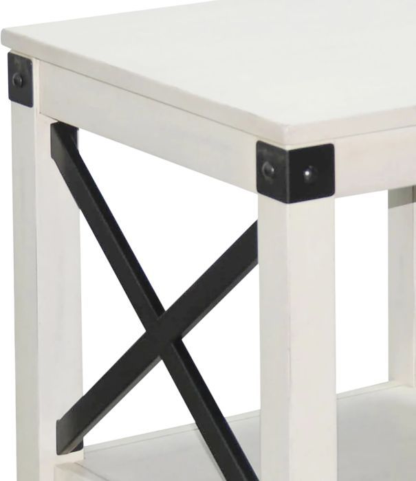 Sunny Designs™ Bayside Marble White End Table-2