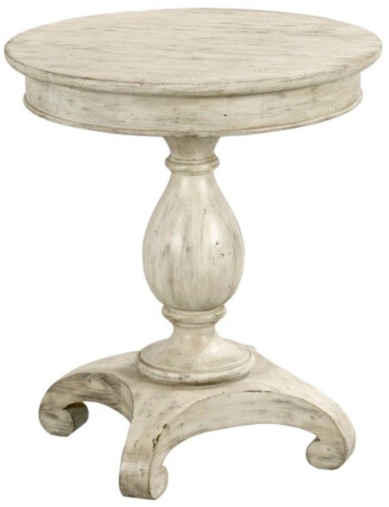 Kincaid® Selwyn Kelsey Cottage White Round End Table-0