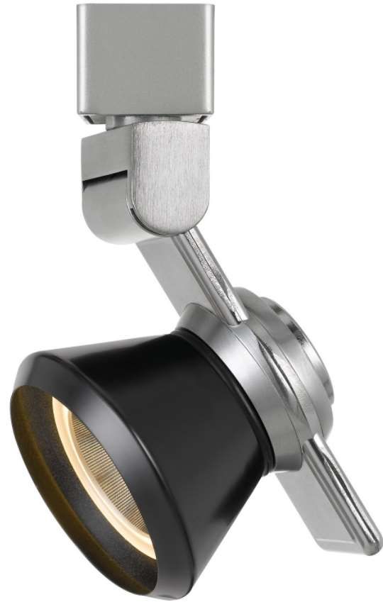 Cal® Lighting & Accessories Black/Brushed Steel Track Light-1