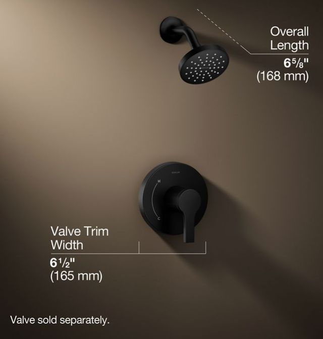KOHLER® Elate® Rite-Temp® Matte Black 2.5 GPM Shower Trim Kit-2