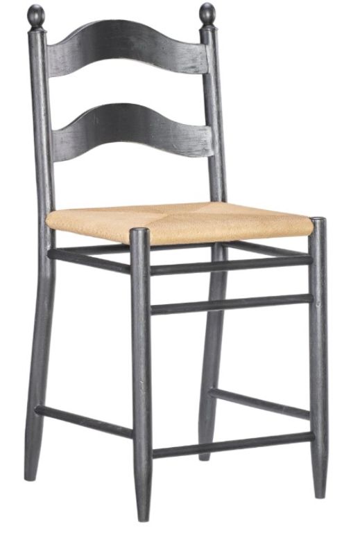 Legacy Classic Vintage Market Kettle Black Rush Seat Counter Stool-0