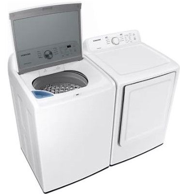 Samsung White Top Load Washer & Electric Dryer Laundry Pair-4