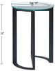 Olliix by INK+IVY Evan Black Round Glass Accent End Table-4