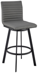 Armen Living Nikole Gray 26" Swivel Bar Stool-0
