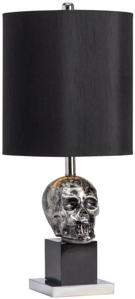 Crestview Collection Black Skull Black Table Lamp-0