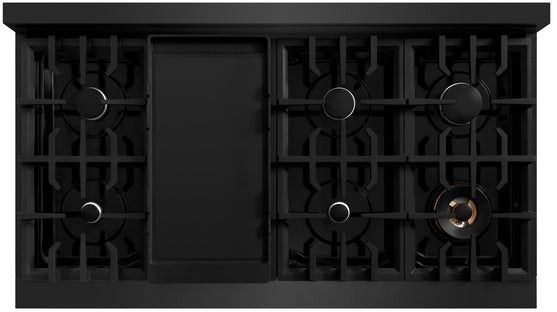 ZLINE 48" Black Stainless Steel Pro Style Gas Range-4