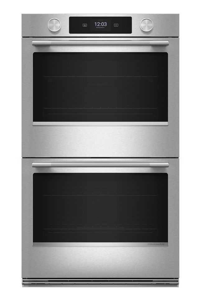 KitchenAid® 27" PrintShield™ Stainless Steel Smart Double Electric Wall Oven with Assisted Cook Cycles-0