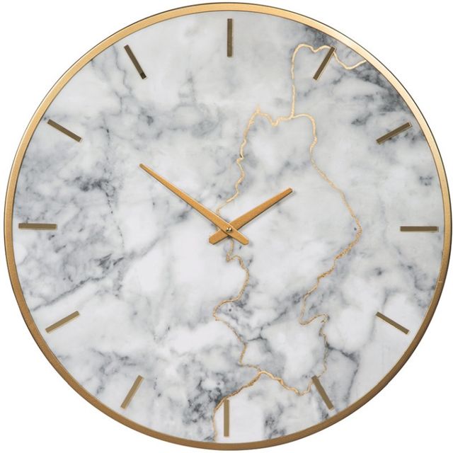 Signature Design by Ashley® Jazmin Gray/Gold Wall Clock-0