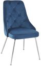 Mazin Furniture Plumeria Blue/Chrome Dining Side Chair -0