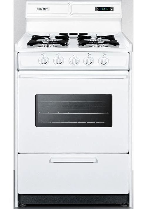 Summit® 24" White Freestanding Gas Range-0
