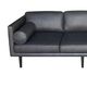 A & B Home Black Sofa with Square Arms and Two Bolster Pillows -2