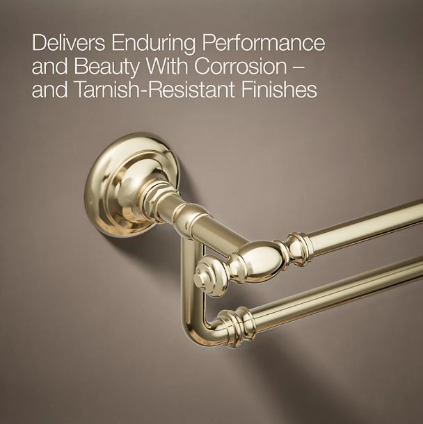 KOHLER® Artifacts® Vibrant French Gold 24" Double Towel Bar-4