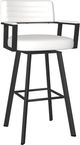 Amisco Customizable Albert Swivel Bar Stool with Upholstered Seat and Backrest-0