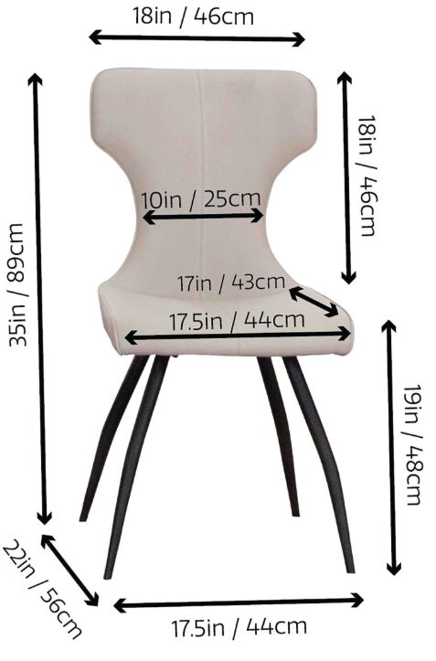Cramco Eclipse Matte Black/Taupe Dining Side Chair-2