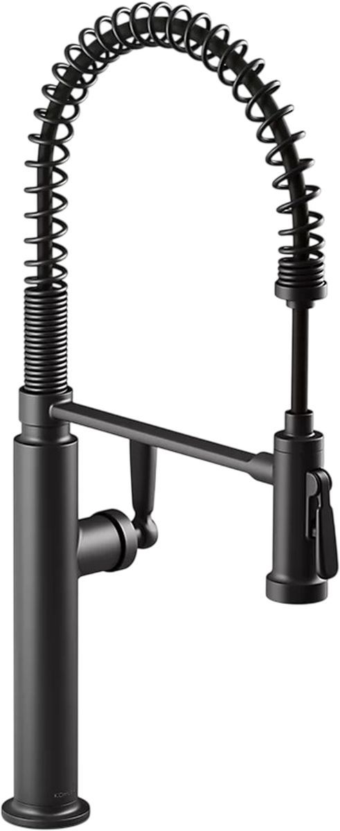 KOHLER® Edalyn™ by Studio McGee Matte Black Semi-Professional Kitchen Sink Faucet with 2-Function Sprayhead-0