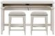 Liberty Furniture Berkley Square 3-Piece Linen/Taupe Console Bar and Stool Set-2