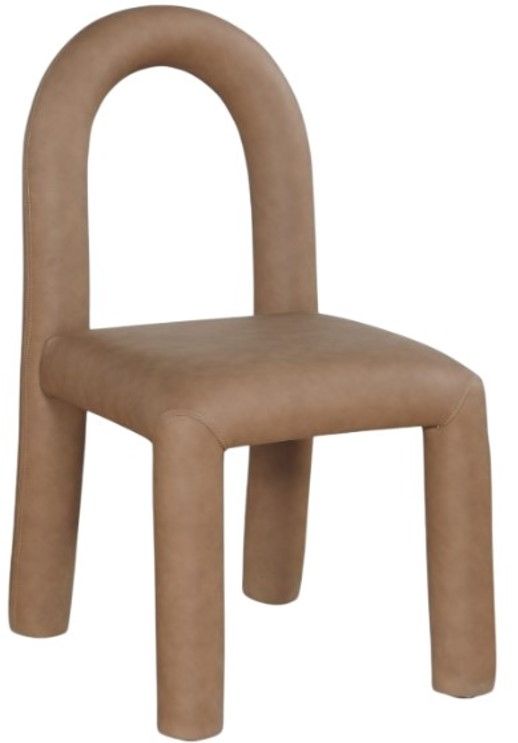 Meridian Furniture Amari Brown Vegan Leather Upholstered Dining Chair-0
