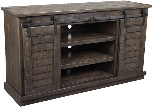 American Heartland Manufacturing Rustic 57" Driftwood Provincial Shutter TV Stand-1