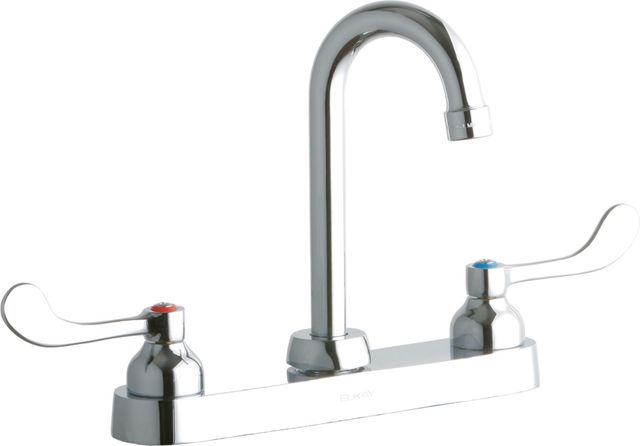 Elkay Lustertone® Classic 3-Piece Lustrous Satin 25" x 22" x 8-1/8" 3-Hole Single Bowl Drop-In Sink and Faucet Set with Shut-Offs-2