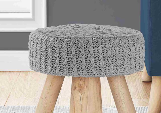 Monarch Specialties Inc. Grey Ottoman-1