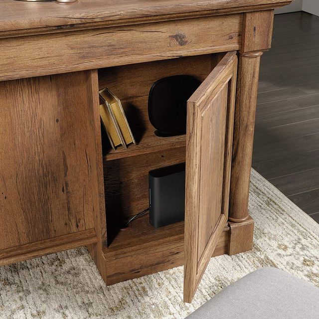 Sauder Palladia Vintage Oak Executive Desk | Big Sandy Superstore |  Furniture, Mattress, Appliance Superstore