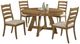 Coaster® Denvers 5-Piece Beige/Brown Oak Round Dining Set-0